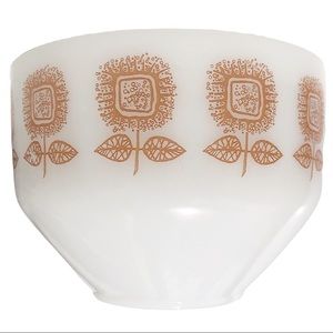 Vintage Federal Glass Mixing Bowl Milk Glass Mod Retro